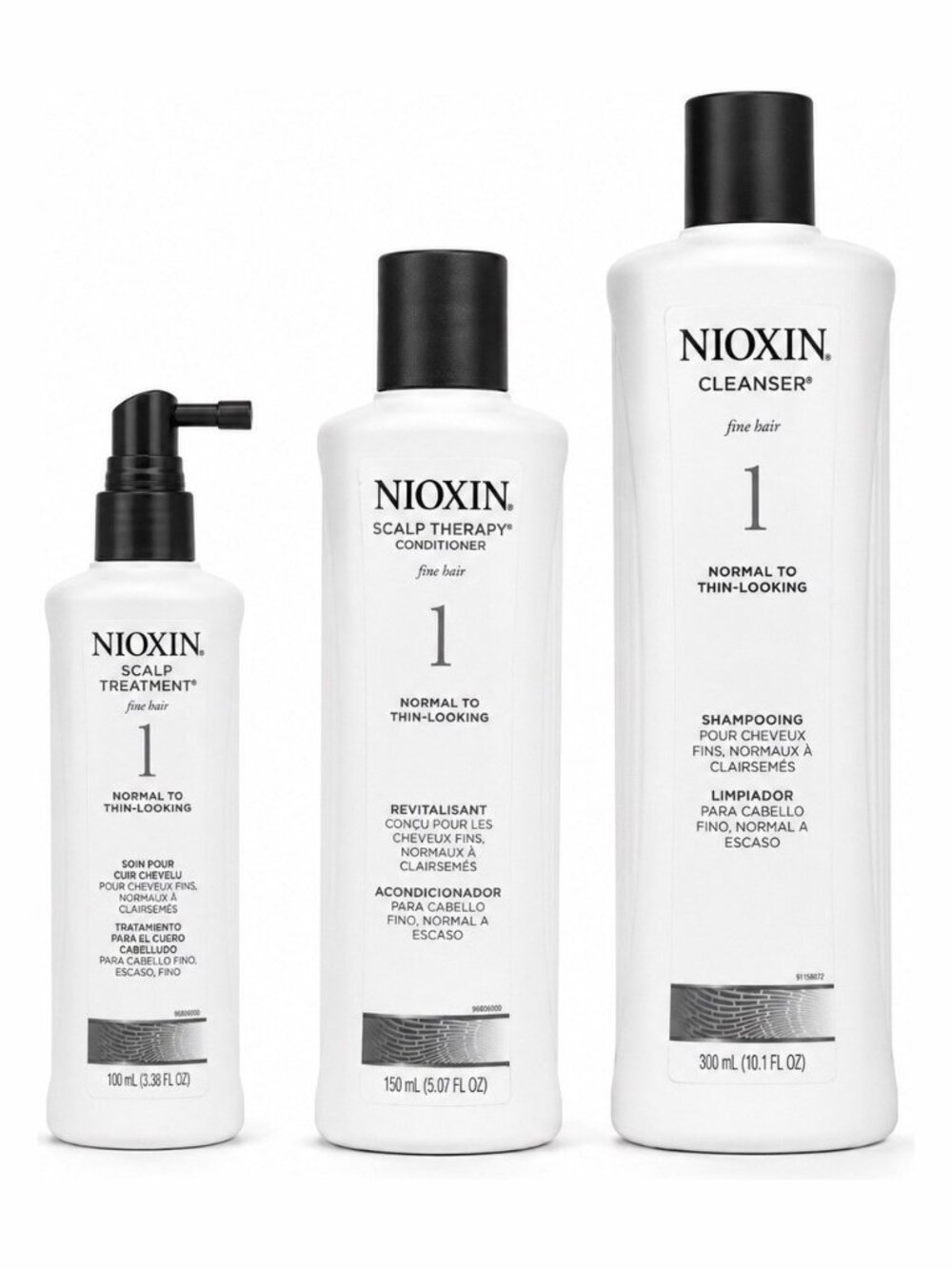 Nioxin System 1 Hair System Kit Fine Hair Cleanser Conditioner Treatment Set